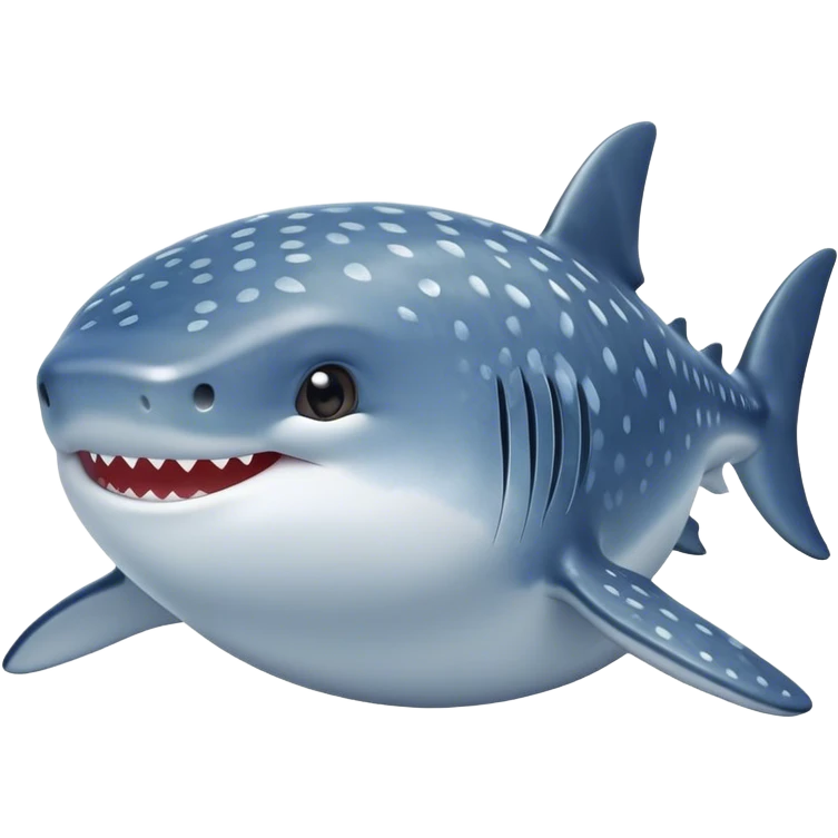 cutie Smiling whale shark baby （no） emoji