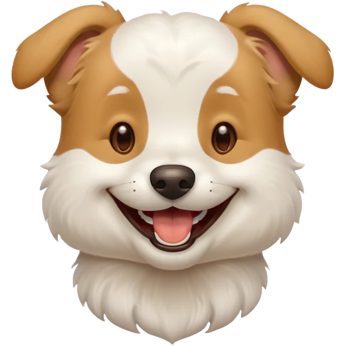 laughing white dog emoji