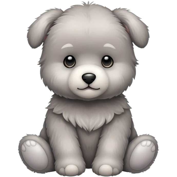 Gray Teddy puppy emoji