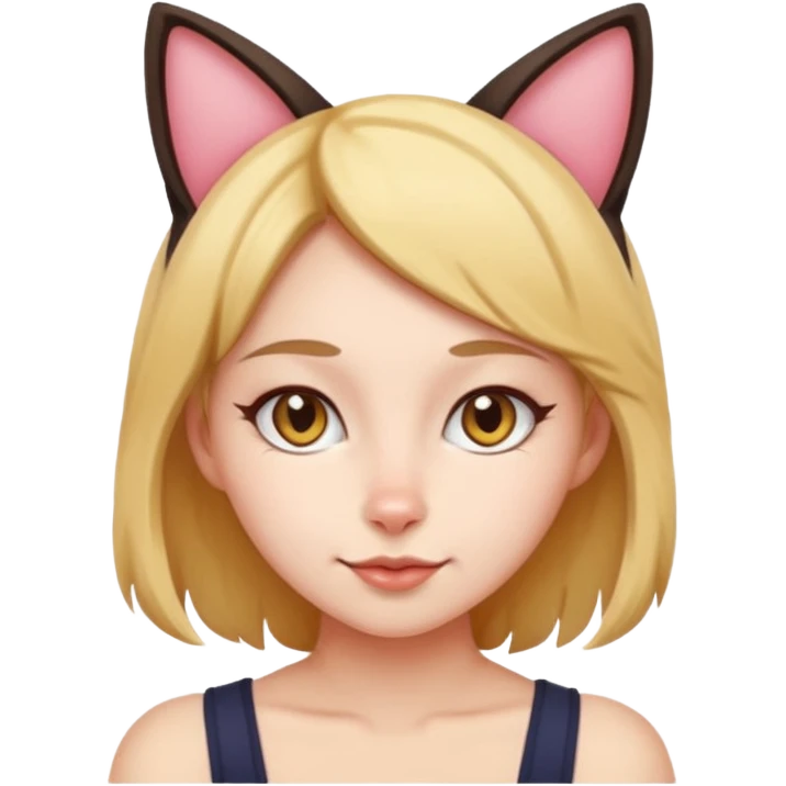 고양이 귀 포즈를 하는 여성 emoji