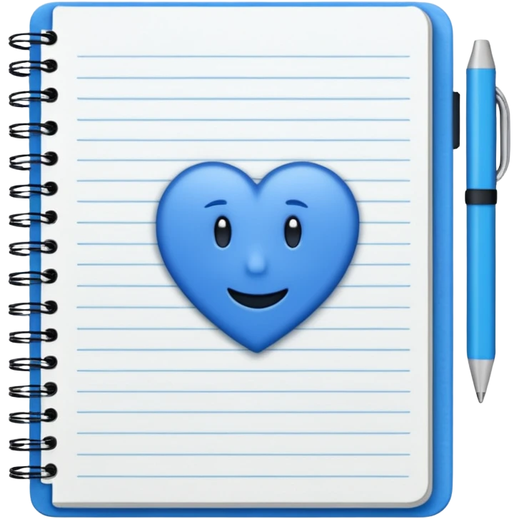 Blue notebook emoji