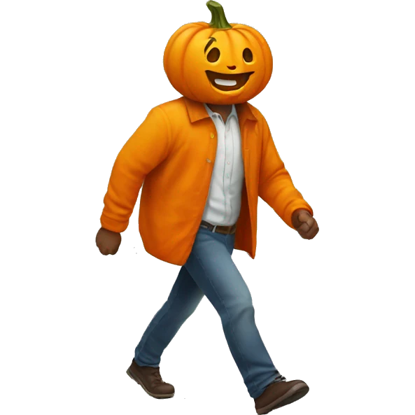 Walking Pumpkin emoji