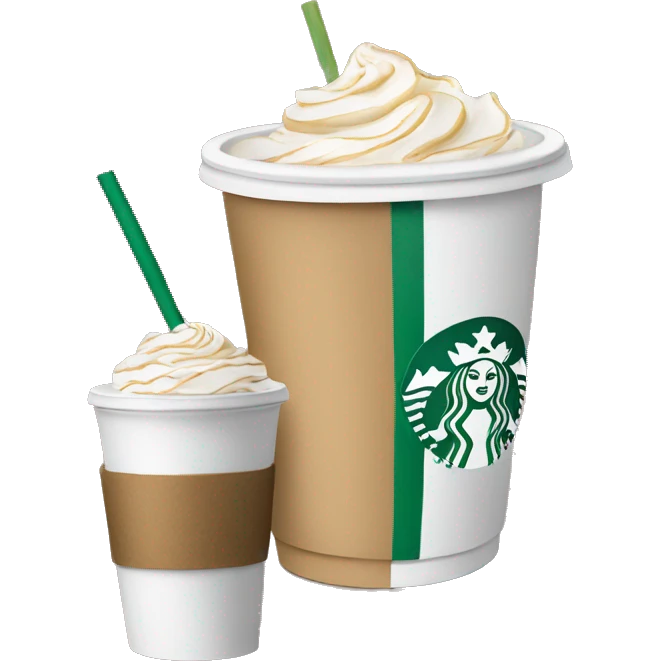 Starbucks cup with a drink Starbucks cup with a drink emoji