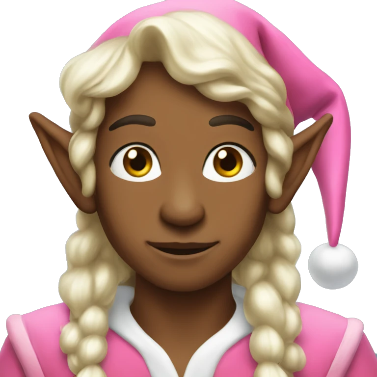 Elf with pink elf clothes emoji