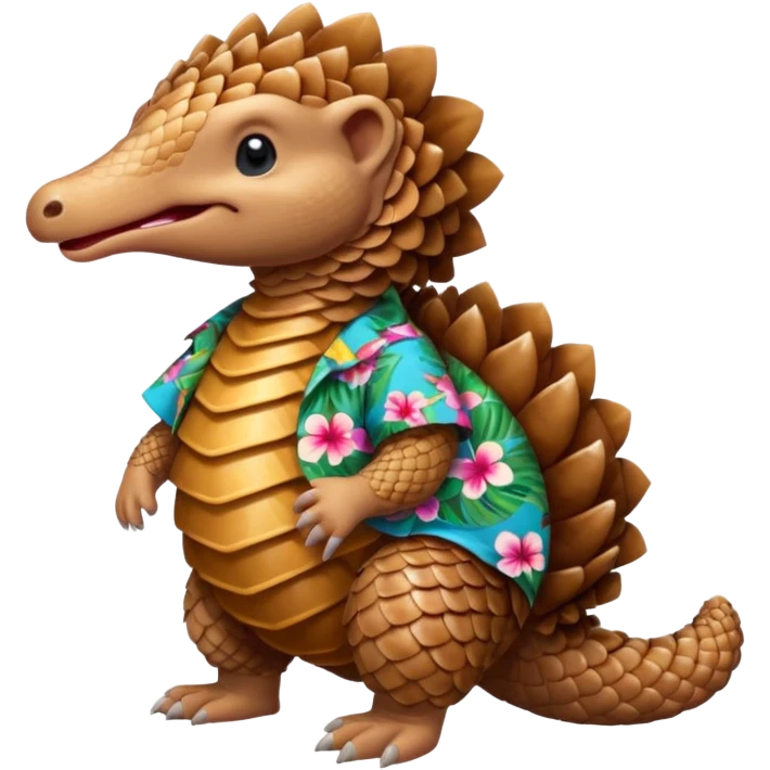 Pangolin wearing Hawaiian shirt  emoji