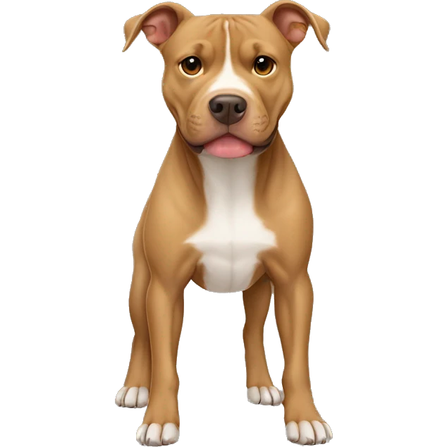 light brown american pitbull terrier with full light brown body, without white spot emoji