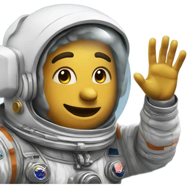astronaut high five emoji