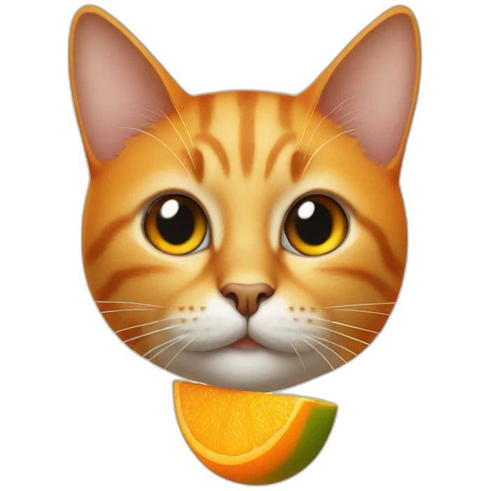 cat orange like a mango emoji