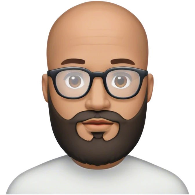 Bald lightskin king glasses beard emoji