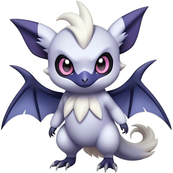 Edgy Cool Cute Kawaii Noibat-Absol-Pokemon Full Body emoji