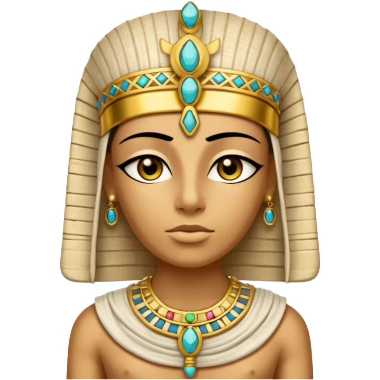 Mummy Pharaoh: Bandaged body with golden headdress and jeweled amulet.
 emoji