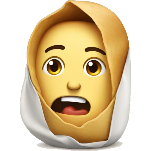 Pending eating a burrito emoji