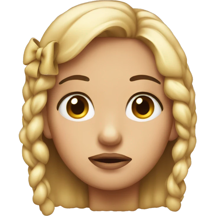 Side eye with bow emoji