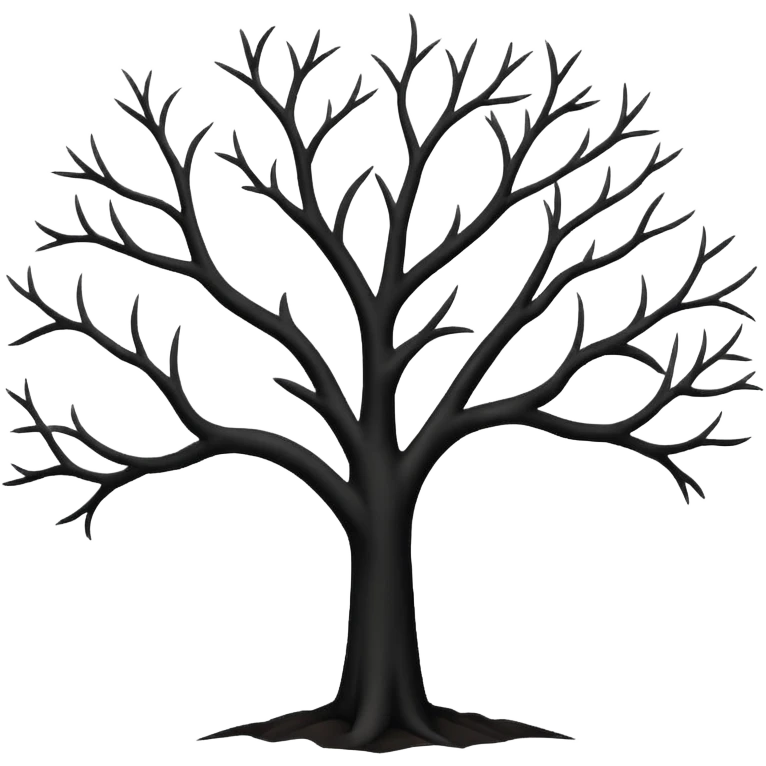 Boison tree in black emoji