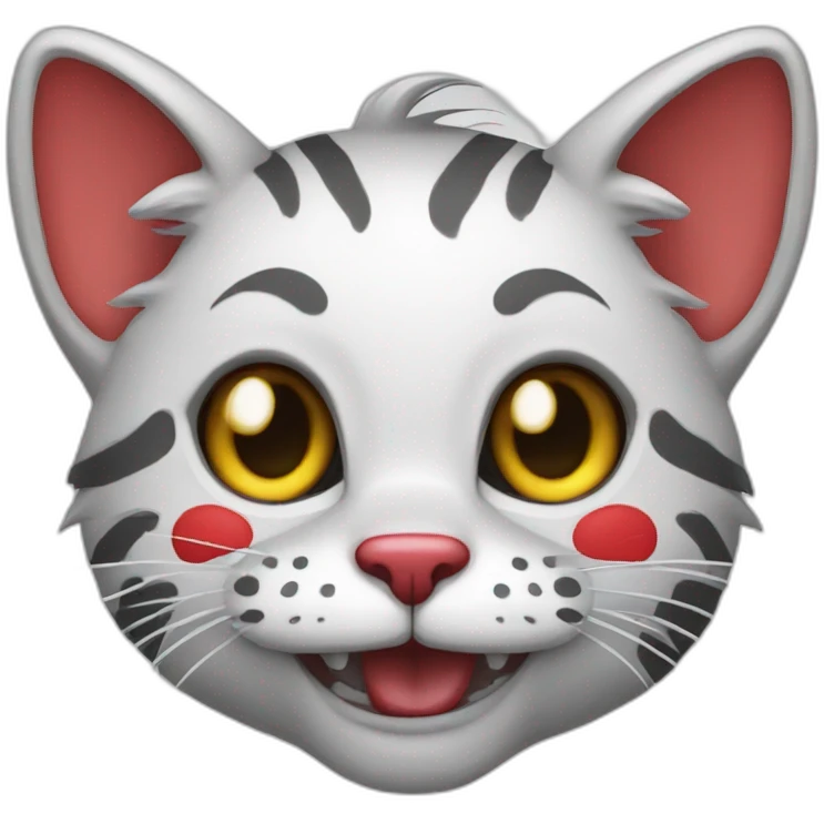 Crying clown cat emoji