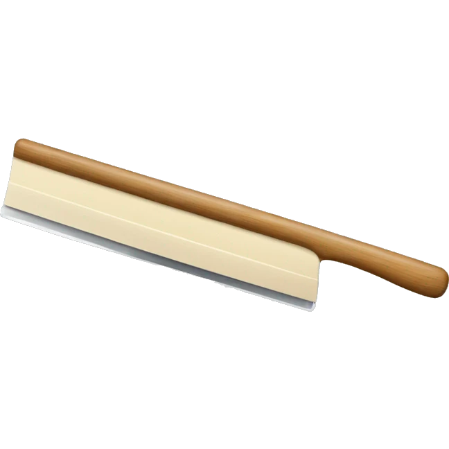 squeegee with long wooden handle emoji