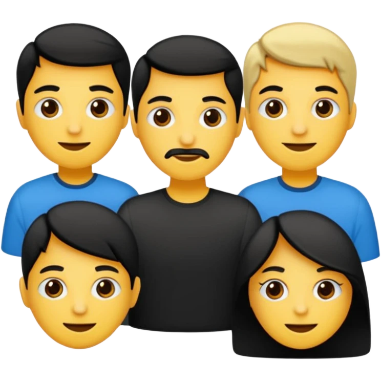 Siyah dümdüz saçlı makyajı soft ve ruju kiko  olan bir kız emoji