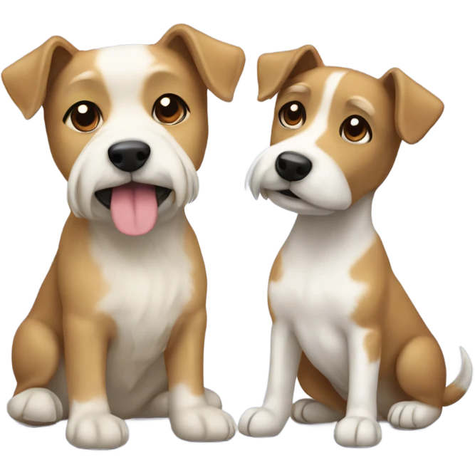 Tan and white terrier & chimixnuauhan emoji