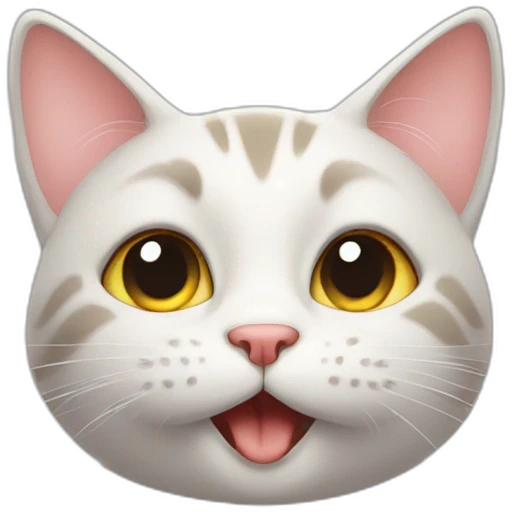 Cute cat blowing kiss emoji
