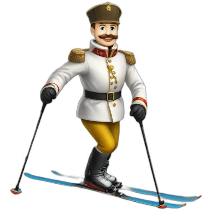 Nicholas II of Russia is  skiing emoji