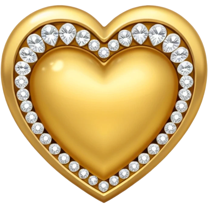 Golden heart with diamonds emoji