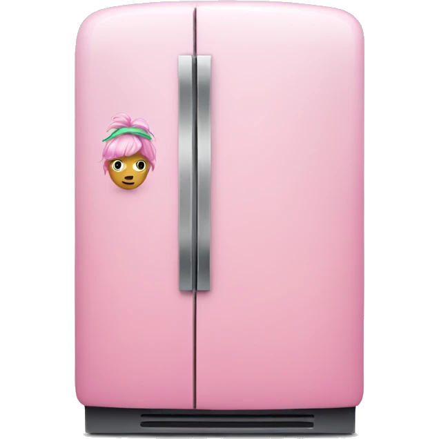 pink fridge with face and hair  emoji