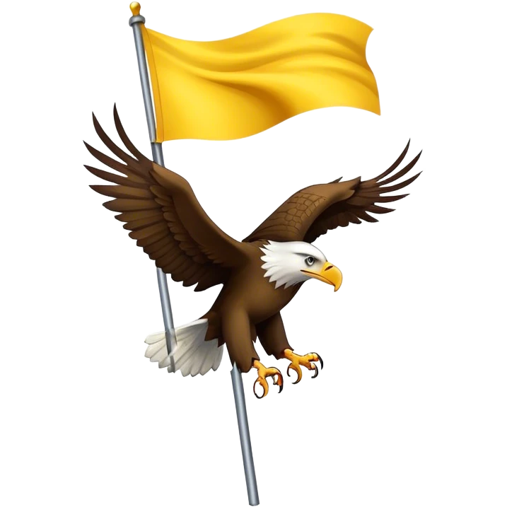 Yellow flag with an eagle emoji