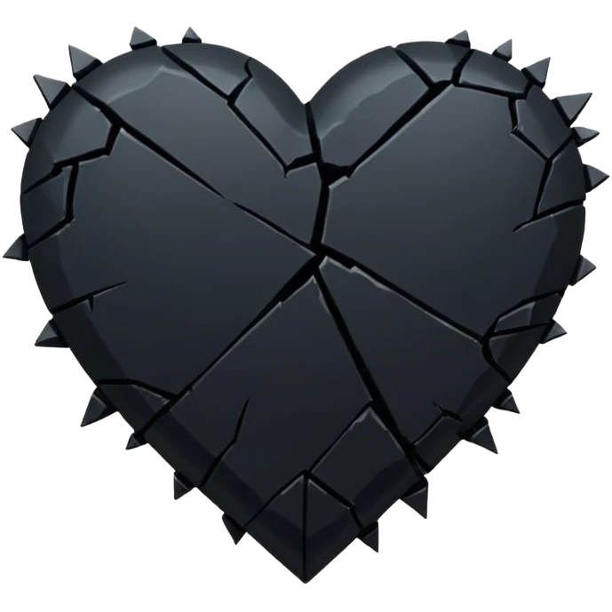 Corazón negro roto emoji