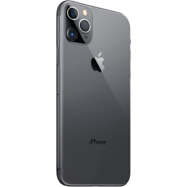 space gray iPhone 16 Pro, minimal background, side view emoji