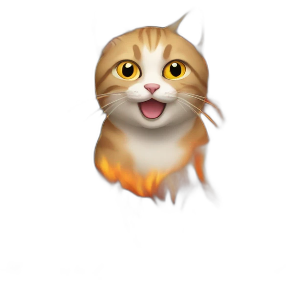 Cat on fire emoji
