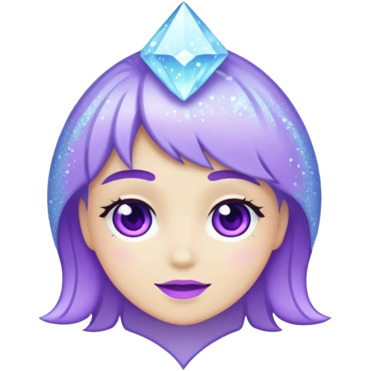 glitter frost cian and purple emoji