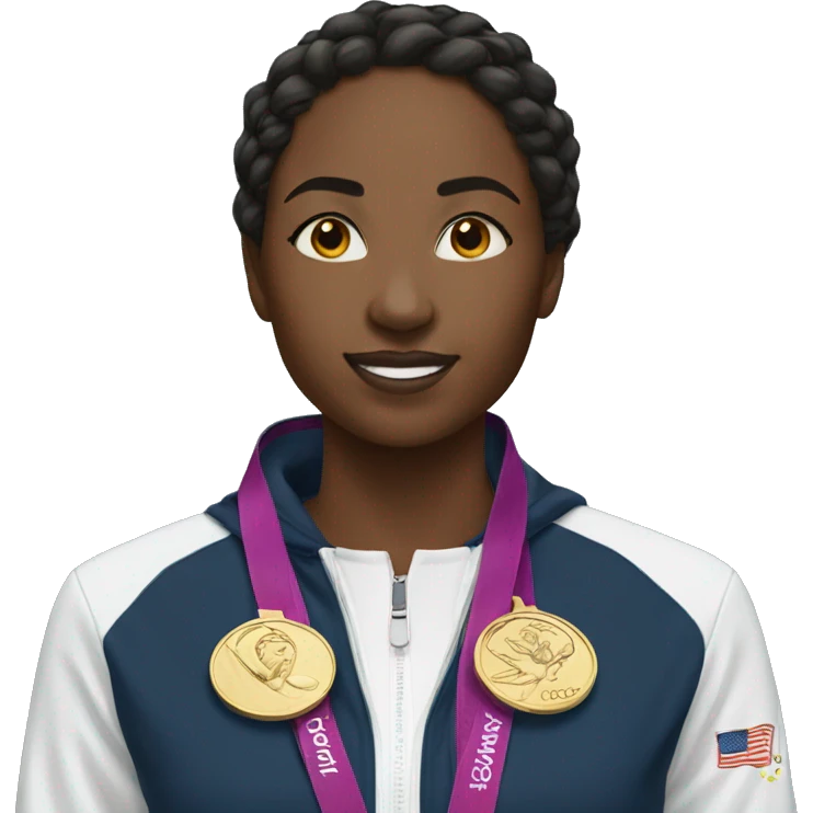 black female olympic medal wnner emoji