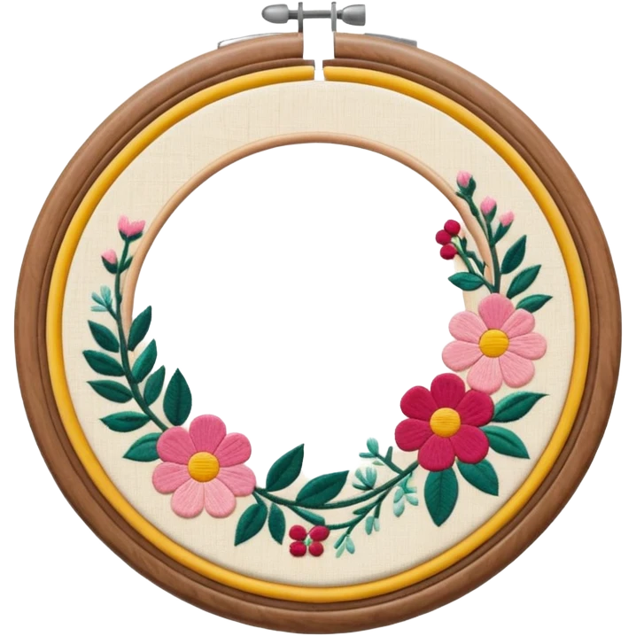 embroidery hoop emoji