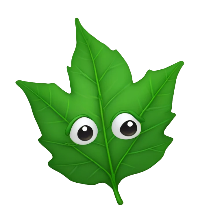 Hoja  con gota de rocio  emoji