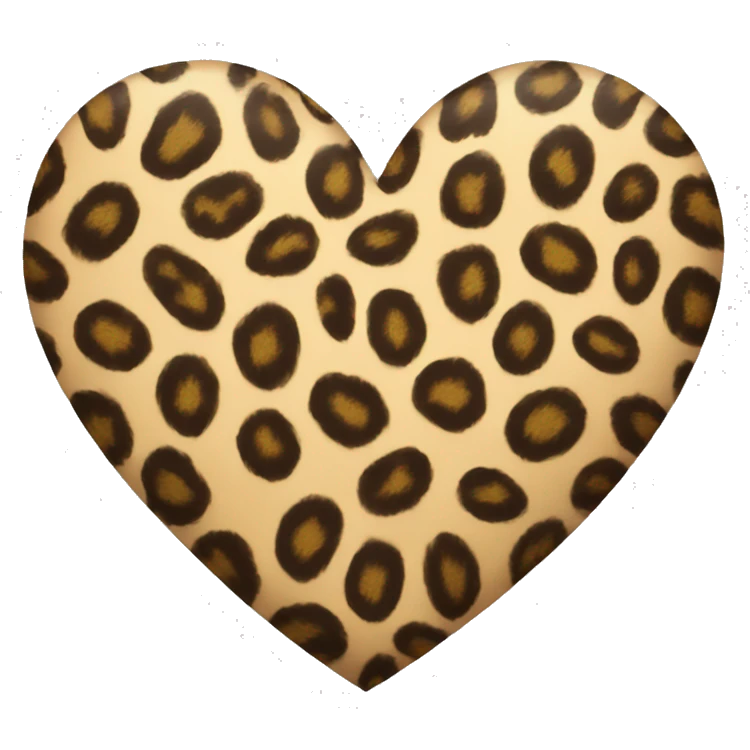 Leopard print heart emoji