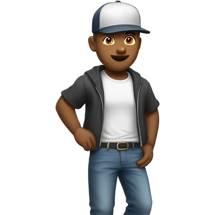 cool guy in baseball cap emoji