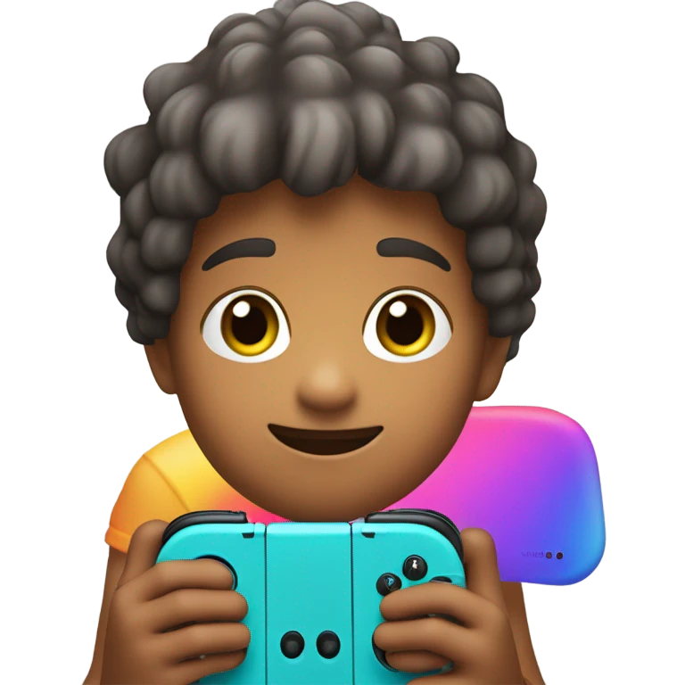 kid with nintendo switch emoji