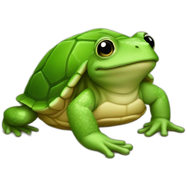 Grenouille sur tortue emoji