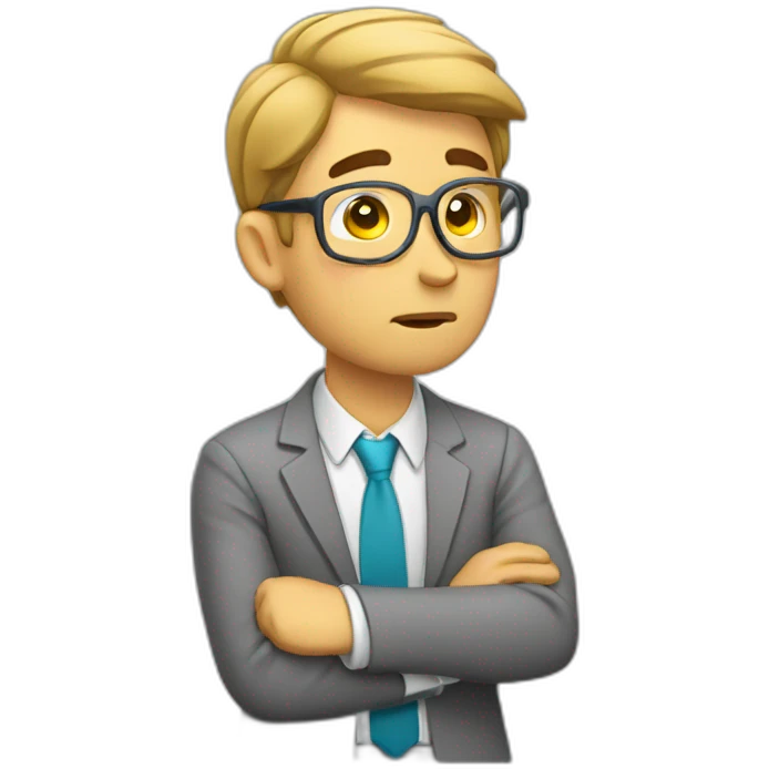 tired teacher man trying to work emoji