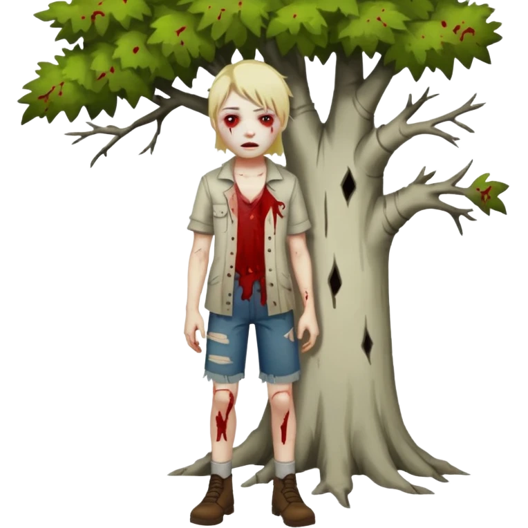 Dead body near tree blogs full body  emoji