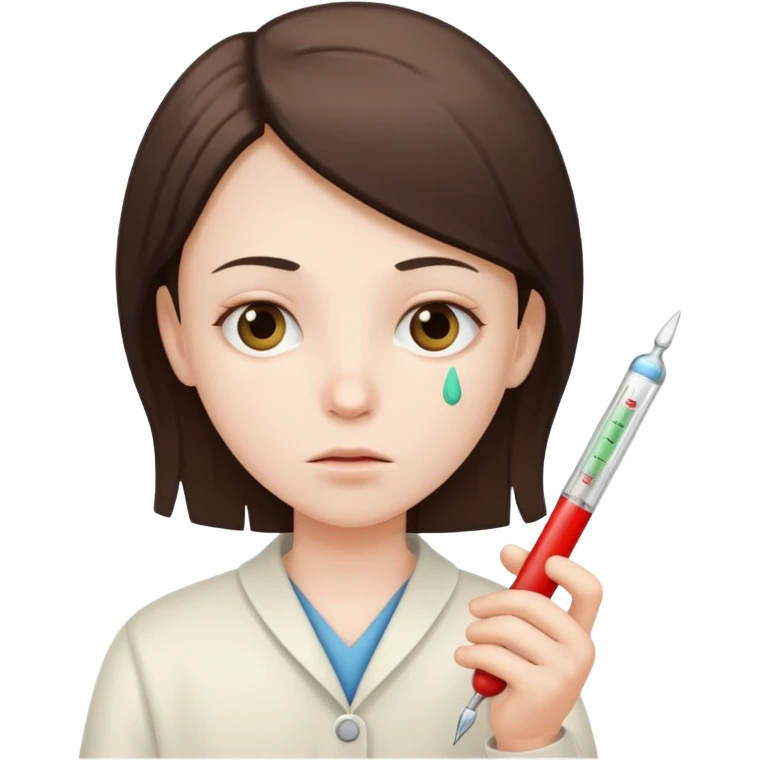 sick person with a termometer emoji