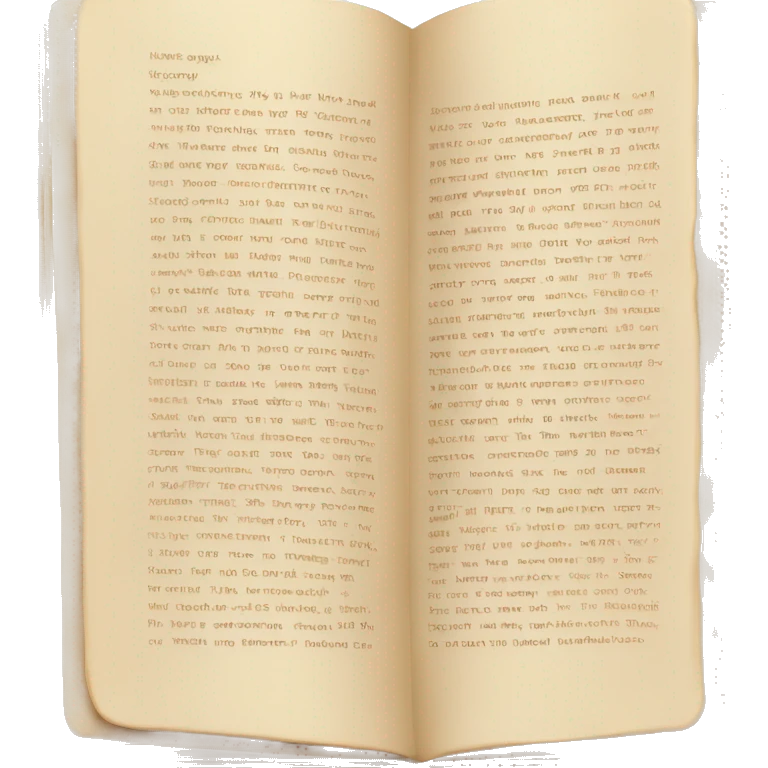 Cream colored book with writing  emoji