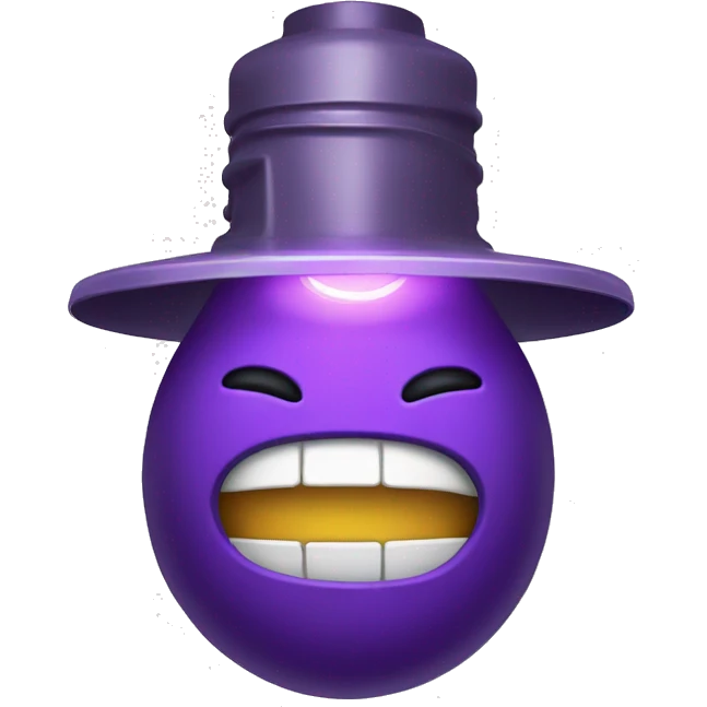 Purple electricity emoji