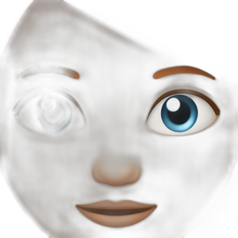 Girl long straight redhead pale blue eyes emoji