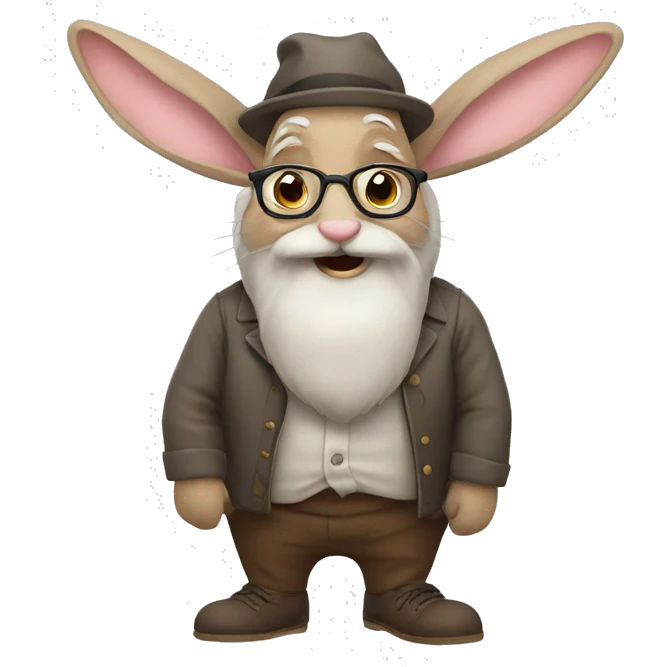 grandpa rabbit emoji