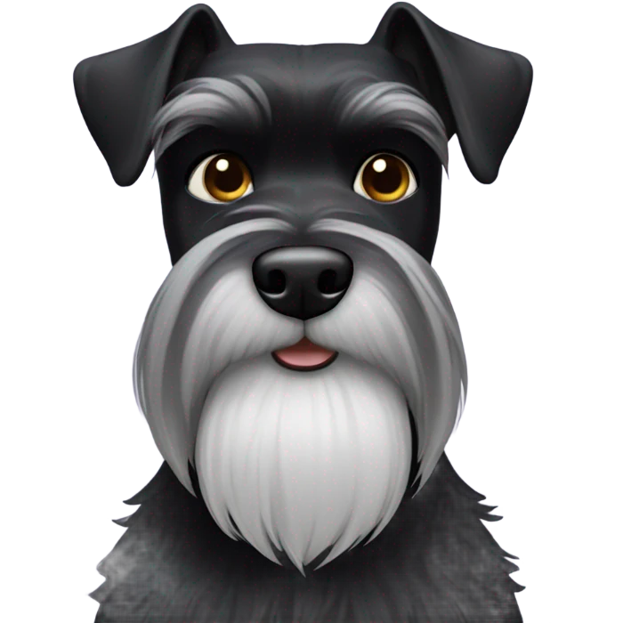 Black schnauzer white beard emoji