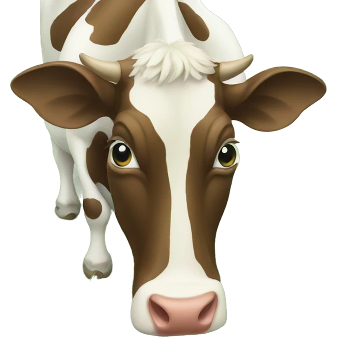 a cow eating grass emoji