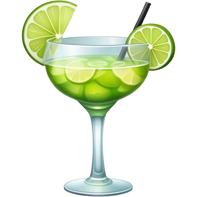 Cocktail with lime emoji