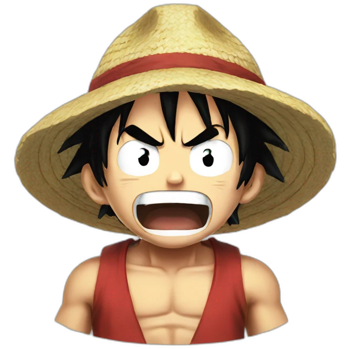 Luffy angry  emoji
