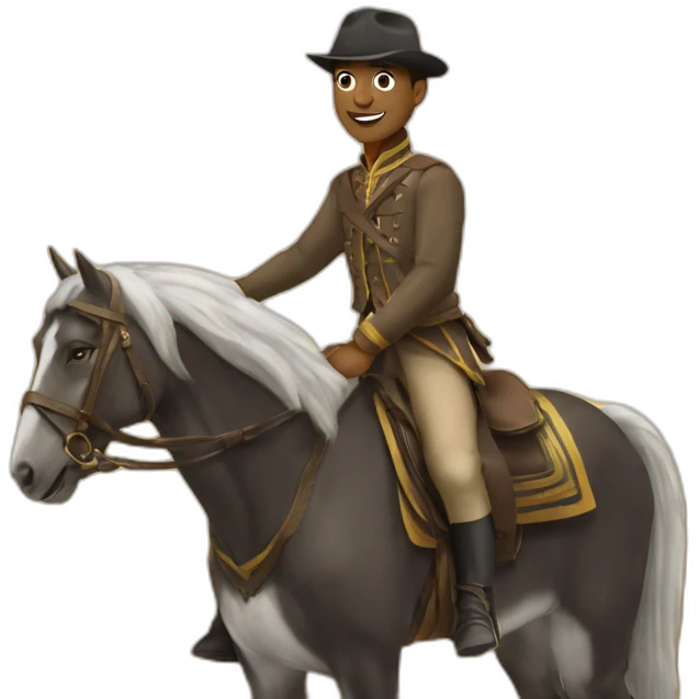 Mbapé sur un cheval emoji